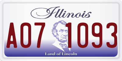 IL license plate A071093