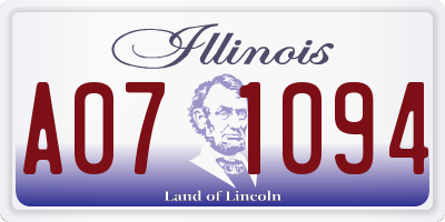 IL license plate A071094