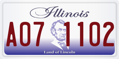 IL license plate A071102