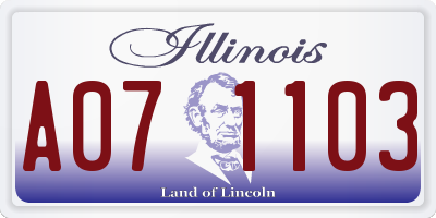 IL license plate A071103