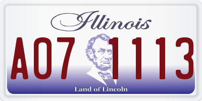 IL license plate A071113