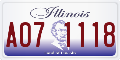 IL license plate A071118