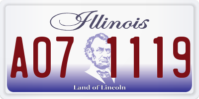 IL license plate A071119
