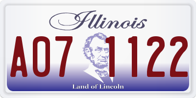 IL license plate A071122
