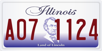 IL license plate A071124