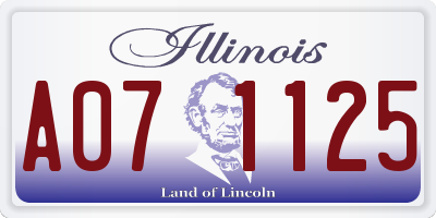 IL license plate A071125