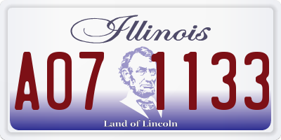 IL license plate A071133