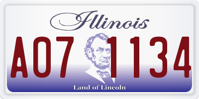 IL license plate A071134