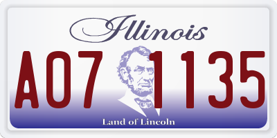 IL license plate A071135
