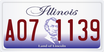 IL license plate A071139