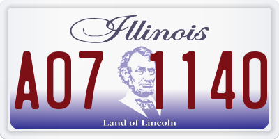 IL license plate A071140