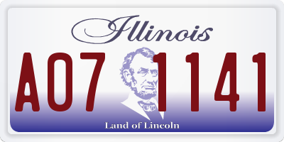 IL license plate A071141