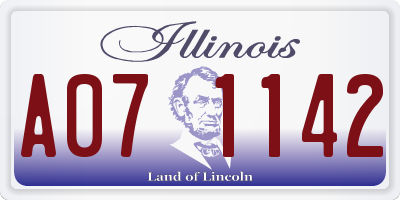 IL license plate A071142