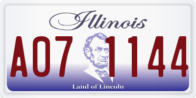 IL license plate A071144