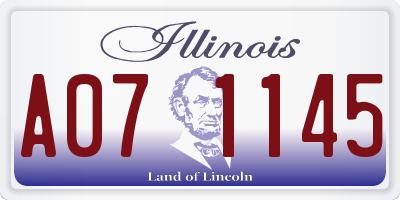 IL license plate A071145