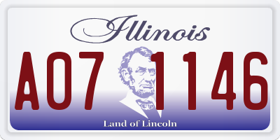 IL license plate A071146