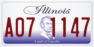 IL license plate A071147