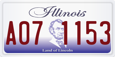 IL license plate A071153