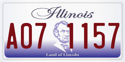 IL license plate A071157