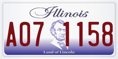 IL license plate A071158