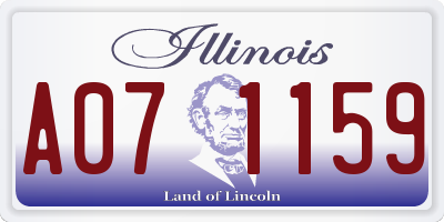 IL license plate A071159