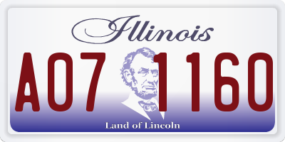 IL license plate A071160
