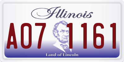 IL license plate A071161