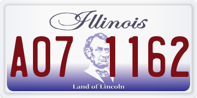 IL license plate A071162
