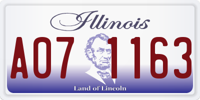 IL license plate A071163