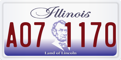 IL license plate A071170