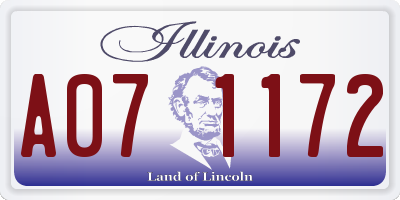 IL license plate A071172