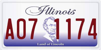 IL license plate A071174