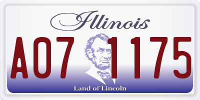 IL license plate A071175
