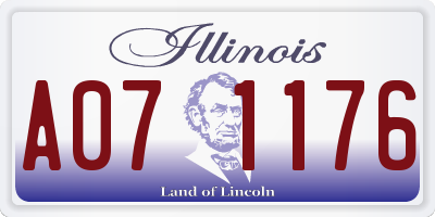 IL license plate A071176