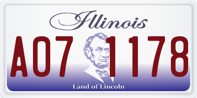 IL license plate A071178