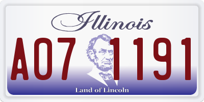 IL license plate A071191