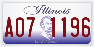 IL license plate A071196