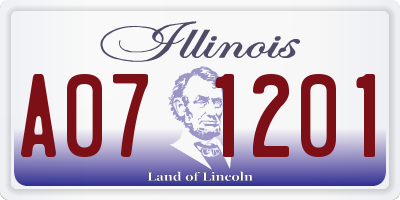 IL license plate A071201