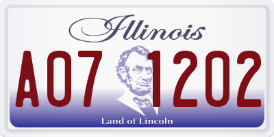 IL license plate A071202