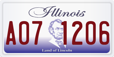 IL license plate A071206
