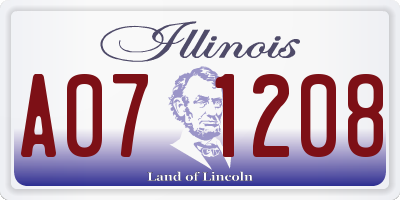 IL license plate A071208