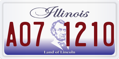IL license plate A071210