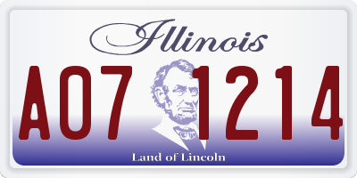 IL license plate A071214