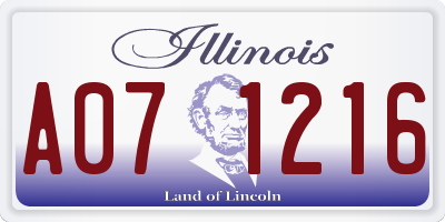 IL license plate A071216