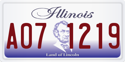 IL license plate A071219