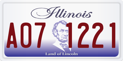 IL license plate A071221