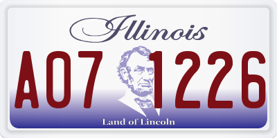 IL license plate A071226