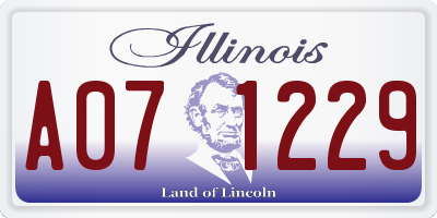IL license plate A071229