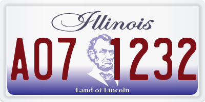 IL license plate A071232