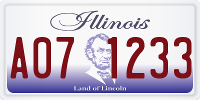 IL license plate A071233